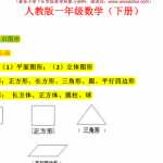 精品资料：人教版小学一年级下册数学各单元知识点汇总资料（5页PDF文档）下载