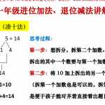 【3.26日免费资料】小学一年级数学进位加法、退位减法讲解文案资料，可打印的资料