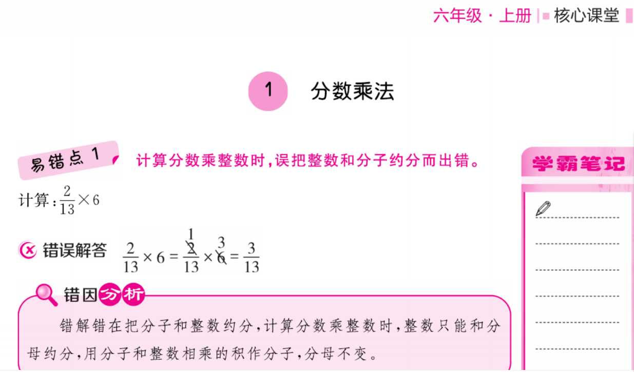 8小学六年级上册数学人教版易错清单（PDF文档共16页电子版下载）