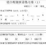 8幼小衔接-拼音练习卷（1页DOC文档）资料下载