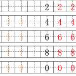 8幼小衔接-数字1-10和笔画描红字帖打印模板（1页EXCEL文档）资料下载