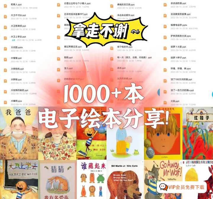 超1100套世界电子绘本大合集你百度网盘下载,优质细分清晰,儿童绘本故事大全