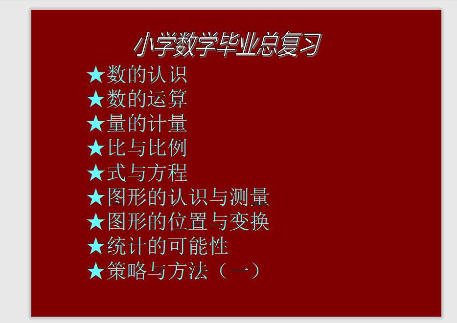 小升初数学回顾整理总复习教学课件（PPT文档共318页电子版下载）