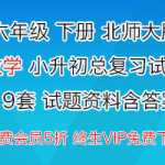 北师大版数学，小升初数学总复习检测试题19套（附参考答案）打包下载