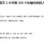 8小升初复习：语文1-6年级192个比喻句和拟人句（14页DOC文档）资料下载