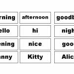 8小学一年级英语学习-1AM1 单词卡片（4页word文档）电子档可打印版资料下载