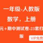 新人教版小学一年级数学（上册）人教版数学各单元测试卷·期中检测卷（23套）可打印