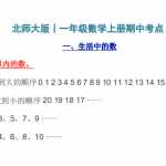 8北师大版-小学一年级数学上册小学一年级数学上册期中考点汇总（7页PDF文档）资料下载