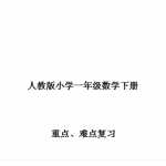 8小学一年级下册数学知识点总结（11页DOC文档）资料下载